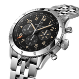 Buy Shop Breitling Super Avi B04 Chronograph GMT 46 P-51 Mustang Black Dial Silver Steel Strap Watch for Men - AB04453A1B1A1 USA Online