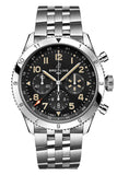 Buy Shop Breitling Super Avi B04 Chronograph GMT 46 P-51 Mustang Black Dial Silver Steel Strap Watch for Men - AB04453A1B1A1 USA Online