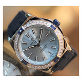 Buy Shop Breitling Super Chronomat Automatic 38 Diamonds Blue Dial Blue Rubber Strap Watch for Women - A17356531C1S1 USA Online