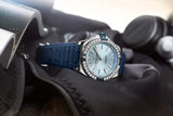 Buy Shop Breitling Super Chronomat Automatic 38 Diamonds Blue Dial Blue Rubber Strap Watch for Women - A17356531C1S1 USA Online