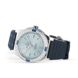 Buy Shop Breitling Super Chronomat Automatic 38 Diamonds Blue Dial Blue Rubber Strap Watch for Women - A17356531C1S1 USA Online