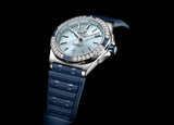 Buy Shop Breitling Super Chronomat Automatic 38 Diamonds Blue Dial Blue Rubber Strap Watch for Women - A17356531C1S1 USA Online