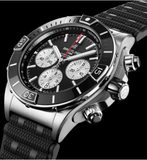 Buy Shop Breitling Super Chronomat B01 44 Black Dial Black Rubber Strap Watch for Men - AB0136251B1S1 USA Online