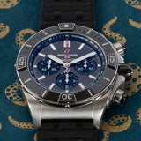 Buy Shop Breitling Super Chronomat B01 44 Black Dial Black Rubber Strap Watch for Men - AB0136251B2S1 USA Online