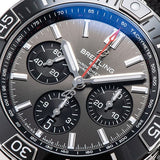 Buy Shop Breitling Super Chronomat B01 44 Black Dial Black Rubber Strap Watch for Men - AB0136251B2S1 USA Online