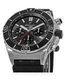 Buy Shop Breitling Super Chronomat B01 44 Black Dial Black Rubber Strap Watch for Men - AB0136251B2S1 USA Online