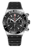 Buy Shop Breitling Super Chronomat B01 44 Black Dial Black Rubber Strap Watch for Men - AB0136251B2S1 USA Online