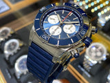 Buy Shop Breitling Super Chronomat B01 44 Blue Dial Blue Rubber Strap Watch for Men - AB0136161C1S1 USA Online