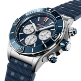 Buy Shop Breitling Super Chronomat B01 44 Blue Dial Blue Rubber Strap Watch for Men - AB0136161C1S1 USA Online