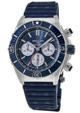 Buy Shop Breitling Super Chronomat B01 44 Blue Dial Blue Rubber Strap Watch for Men - AB0136161C1S1 USA Online