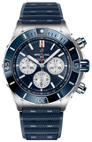 Buy Shop Breitling Super Chronomat B01 44 Blue Dial Blue Rubber Strap Watch for Men - AB0136161C1S1 USA Online