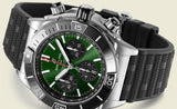 Buy Shop Breitling Super Chronomat B01 44 Green Dial Black Rubber Strap Watch for Men - AB0136251L1S1 USA Online