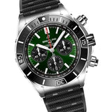Buy Shop Breitling Super Chronomat B01 44 Green Dial Black Rubber Strap Watch for Men - AB0136251L1S1 USA Online