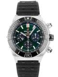 Buy Shop Breitling Super Chronomat B01 44 Green Dial Black Rubber Strap Watch for Men - AB0136251L1S1 USA Online
