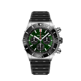 Buy Shop Breitling Super Chronomat B01 44 Green Dial Black Rubber Strap Watch for Men - AB0136251L1S1 USA Online