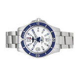 Buy Shop Breitling Superocean 42mm White Dial Silver Steel Strap Watch for Men - A17366D81A1A1 USA Online