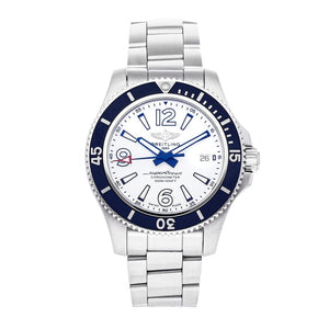 Buy Shop Breitling Superocean 42mm White Dial Silver Steel Strap Watch for Men - A17366D81A1A1 USA Online