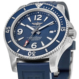 Buy Shop Breitling Superocean 44mm Automatic Blue Dial Blue Rubber Strap Watch for Men - A17367D81C1S2 USA Online
