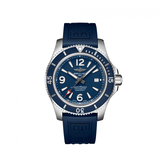 Buy Shop Breitling Superocean 44mm Automatic Blue Dial Blue Rubber Strap Watch for Men - A17367D81C1S2 USA Online