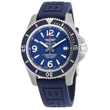 Buy Shop Breitling Superocean 44mm Automatic Blue Dial Blue Rubber Strap Watch for Men - A17367D81C1S2 USA Online