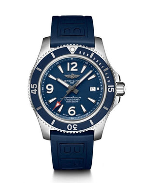 Buy Shop Breitling Superocean 44mm Automatic Blue Dial Blue Rubber Strap Watch for Men - A17367D81C1S2 USA Online