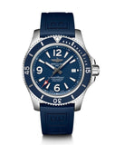 Buy Shop Breitling Superocean 44mm Automatic Blue Dial Blue Rubber Strap Watch for Men - A17367D81C1S2 USA Online