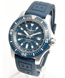 Buy Shop Breitling Superocean 44mm Diver Pro III Special Mariner Blue Dial Blue Rubber Strap Mens Watch - Y1739316/C959 USA Online