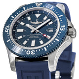 Buy Shop Breitling Superocean 44mm Diver Pro III Special Mariner Blue Dial Blue Rubber Strap Mens Watch - Y1739316/C959 USA Online