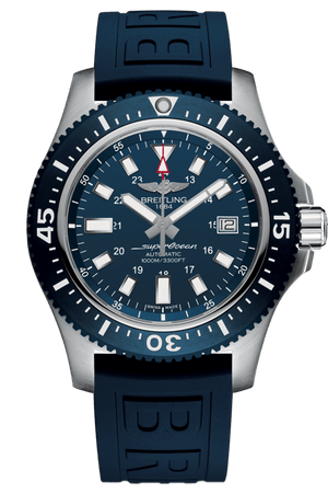 Buy Shop Breitling Superocean 44mm Diver Pro III Special Mariner Blue Dial Blue Rubber Strap Mens Watch - Y1739316/C959 USA Online