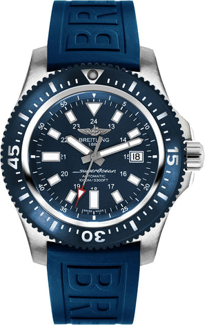 Buy Shop Breitling Superocean 44mm Diver Pro III Special Mariner Blue Dial Blue Rubber Strap Mens Watch - Y1739316/C959 USA Online