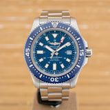 Buy Shop Breitling Superocean 44mm Special Blue Dial Silver Steel Strap Watch for Men - Y17393161C1A1 USA Online