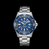 Buy Shop Breitling Superocean 44mm Special Blue Dial Silver Steel Strap Watch for Men - Y17393161C1A1 USA Online