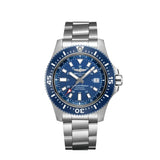 Buy Shop Breitling Superocean 44mm Special Blue Dial Silver Steel Strap Watch for Men - Y17393161C1A1 USA Online