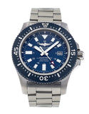 Buy Shop Breitling Superocean 44mm Special Blue Dial Silver Steel Strap Watch for Men - Y17393161C1A1 USA Online