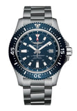 Buy Shop Breitling Superocean 44mm Special Blue Dial Silver Steel Strap Watch for Men - Y17393161C1A1 USA Online