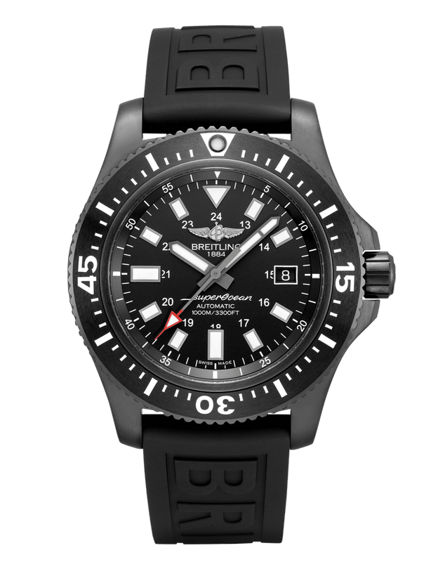 Buy Shop Breitling Superocean 44mm Special Volcano Black Dial Black Rubber Strap Watch for Men - M17393131B1S1 USA Online