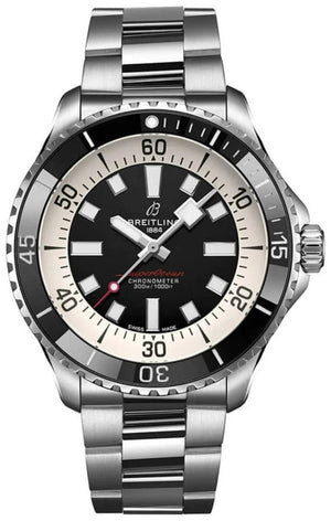 Buy Shop Breitling Superocean Automatic 44mm Black Dial Silver Steel Strap Watch for for Men - A17376211B1A1 USA Online