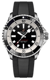 Breitling Superocean Automatic 42 Black Dial Black Rubber Strap Watch for Men - A17375211B1S1