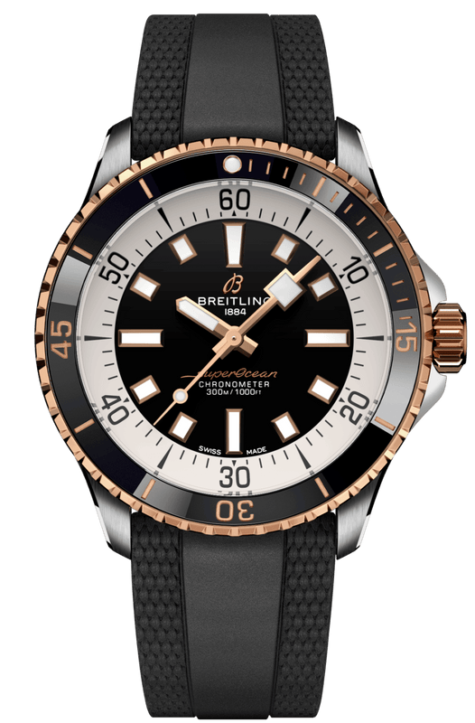 Buy Shop Breitling Superocean Automatic 42 Black Dial Black Rubber Strap Watch for Men - U17375211B1S1 USA Online