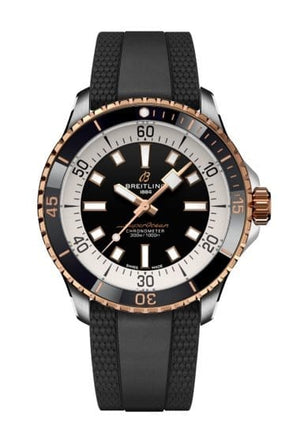 Buy Shop Breitling Superocean Automatic 42mm 18K Red Gold & Black Dial Black Rubber Strap Watch for Men - U17375211B1S1 USA Online