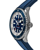 Buy Shop Breitling Superocean Automatic 42mm Blue Dial Blue Rubber Strap Watch for Men - A17375E71C1S1 USA Online