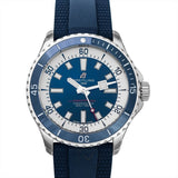 Buy Shop Breitling Superocean Automatic 42mm Blue Dial Blue Rubber Strap Watch for Men - A17375E71C1S1 USA Online