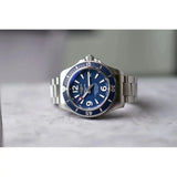 Buy Shop Breitling Superocean Automatic 42mm Blue Dial Silver Steel Strap Watch for Men - A17366D81C1A1 USA Online