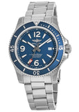 Buy Shop Breitling Superocean Automatic 42mm Blue Dial Silver Steel Strap Watch for Men - A17366D81C1A1 USA Online
