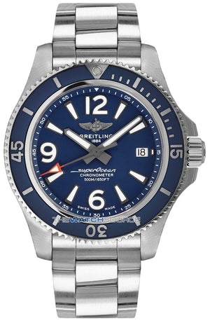 Buy Shop Breitling Superocean Automatic 42mm Blue Dial Silver Steel Strap Watch for Men - A17366D81C1A1 USA Online
