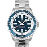 Buy Shop Breitling Superocean Automatic 42mm Blue Dial Silver Steel Strap Watch for Men - A17375E71C1A1 USA Online