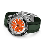 Buy Shop Breitling Superocean Automatic 42mm Kelly Slater Limited Edition Orange Dial Green Rubber Strap Watch for Men - A173751A101S1 USA Online
