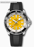 Buy Shop Breitling Superocean Automatic 42mm Yellow Dial Black Rubber Strap Watch for Men - A17375211/1S1 USA Online
