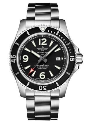 Buy Shop Breitling Superocean Automatic 44mm Black Dial Silver Steel Strap Watch for Men - A17367D71B1A1 USA Online