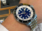 Buy Shop Breitling Superocean Automatic 44mm Blue Dial Silver Steel Strap Watch for Men - A17376211C1A1 USA Online